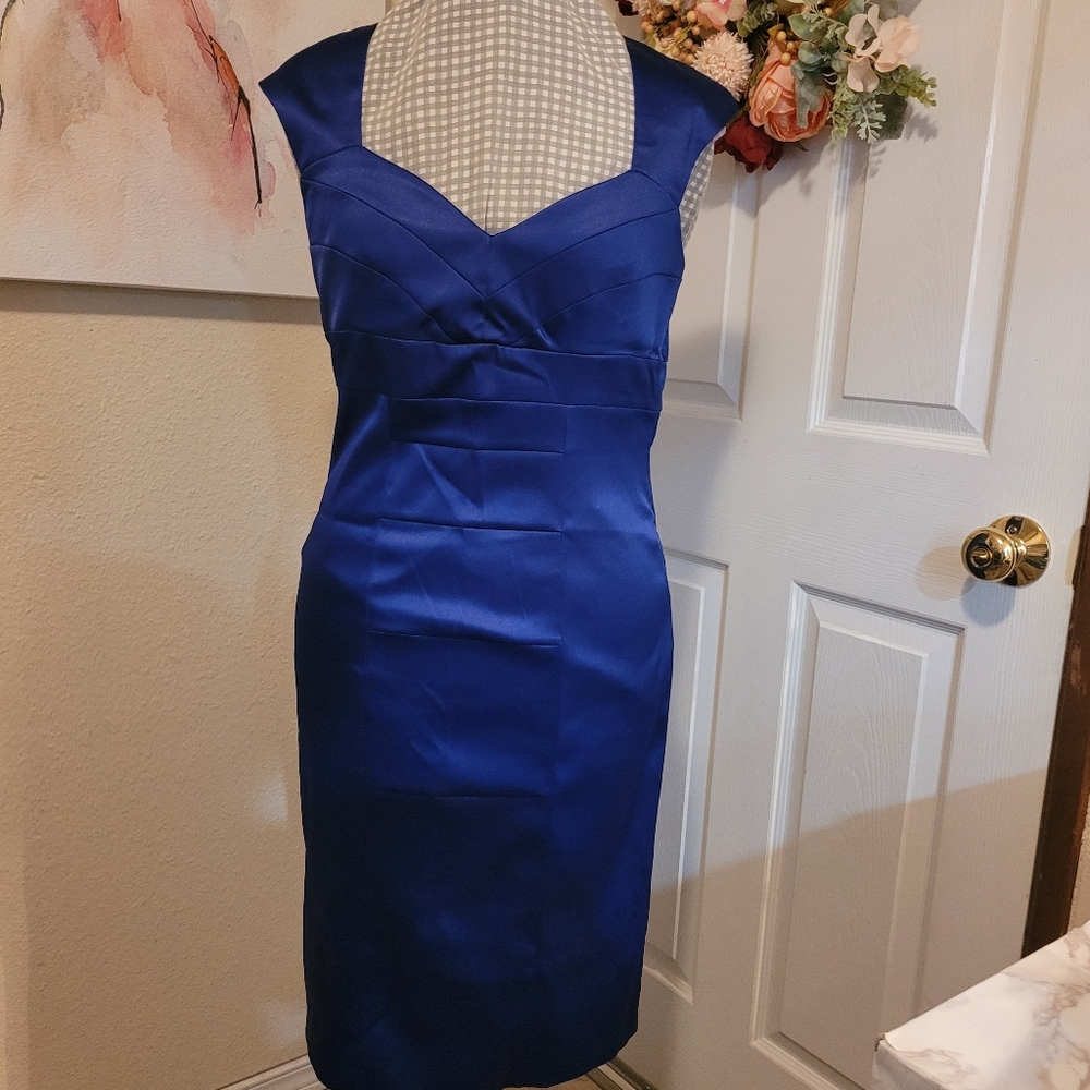 SANGRIA Satin fitted dress 12